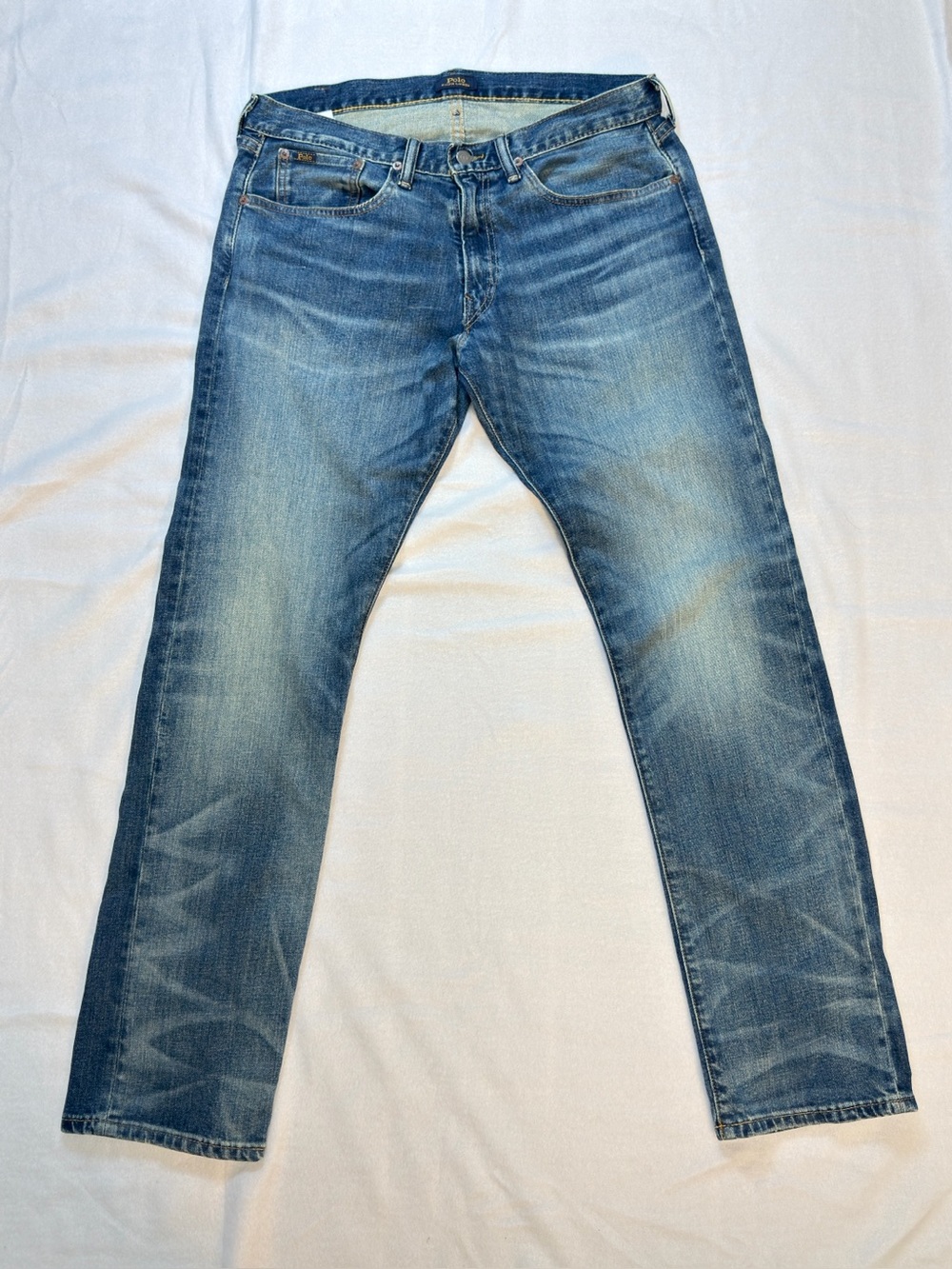 Ralph Lauren Varick Slim Straight Leg Denim Jeans Mens Size 32X 32 Stretch